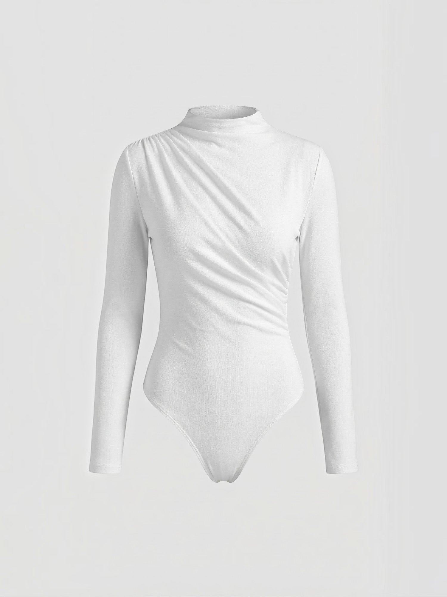 Audrey Longsleeve mit schmalem Stehkragen