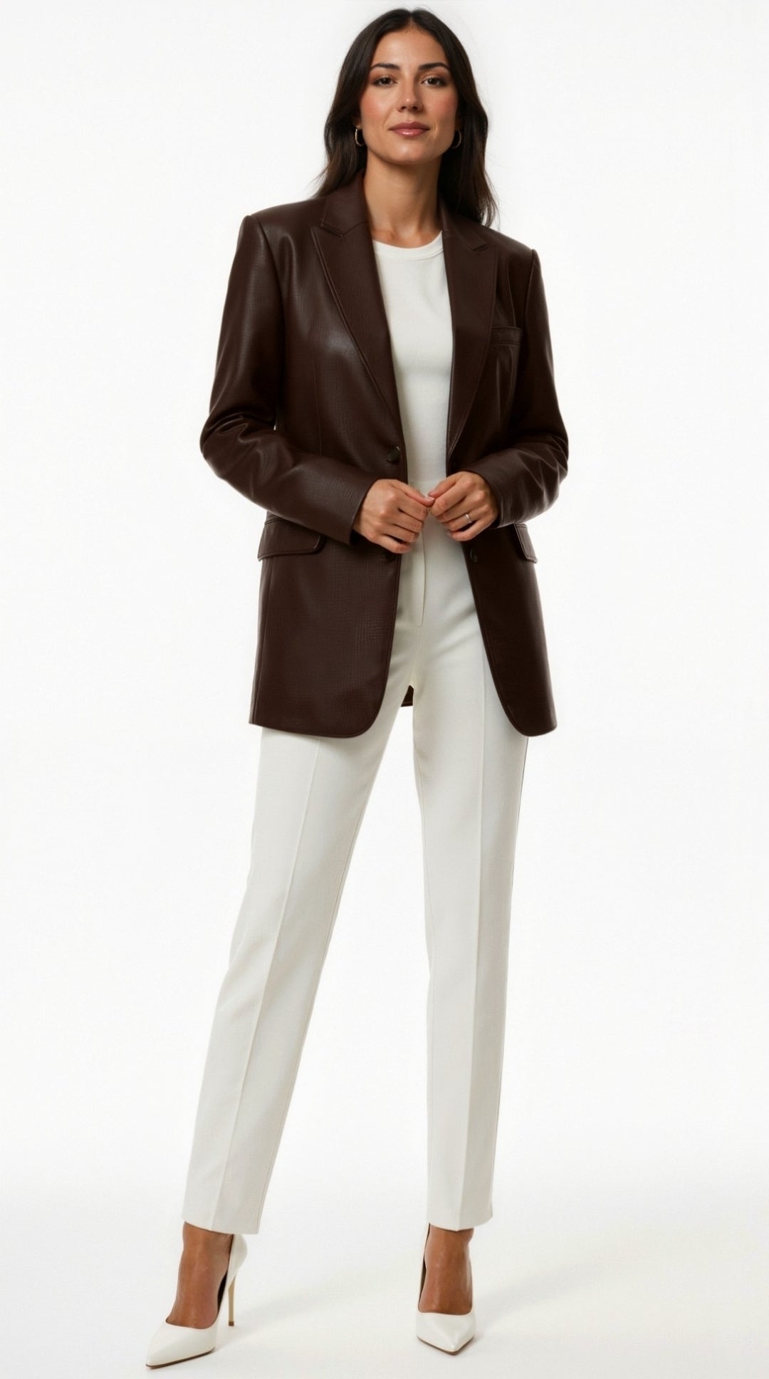 Catherine Oversized Lederblazer