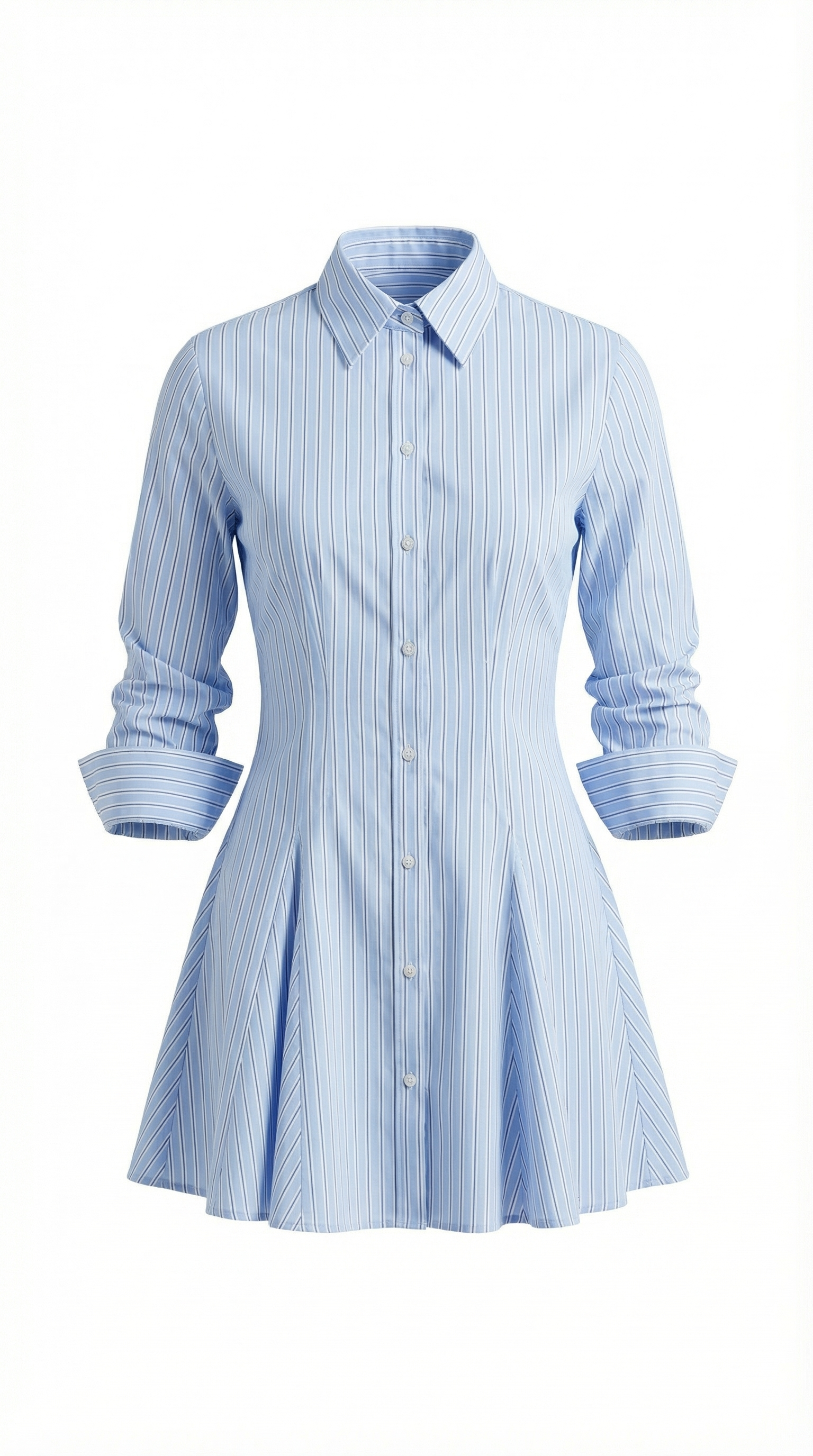 Jeanette Gestreiftes Hemdkleid