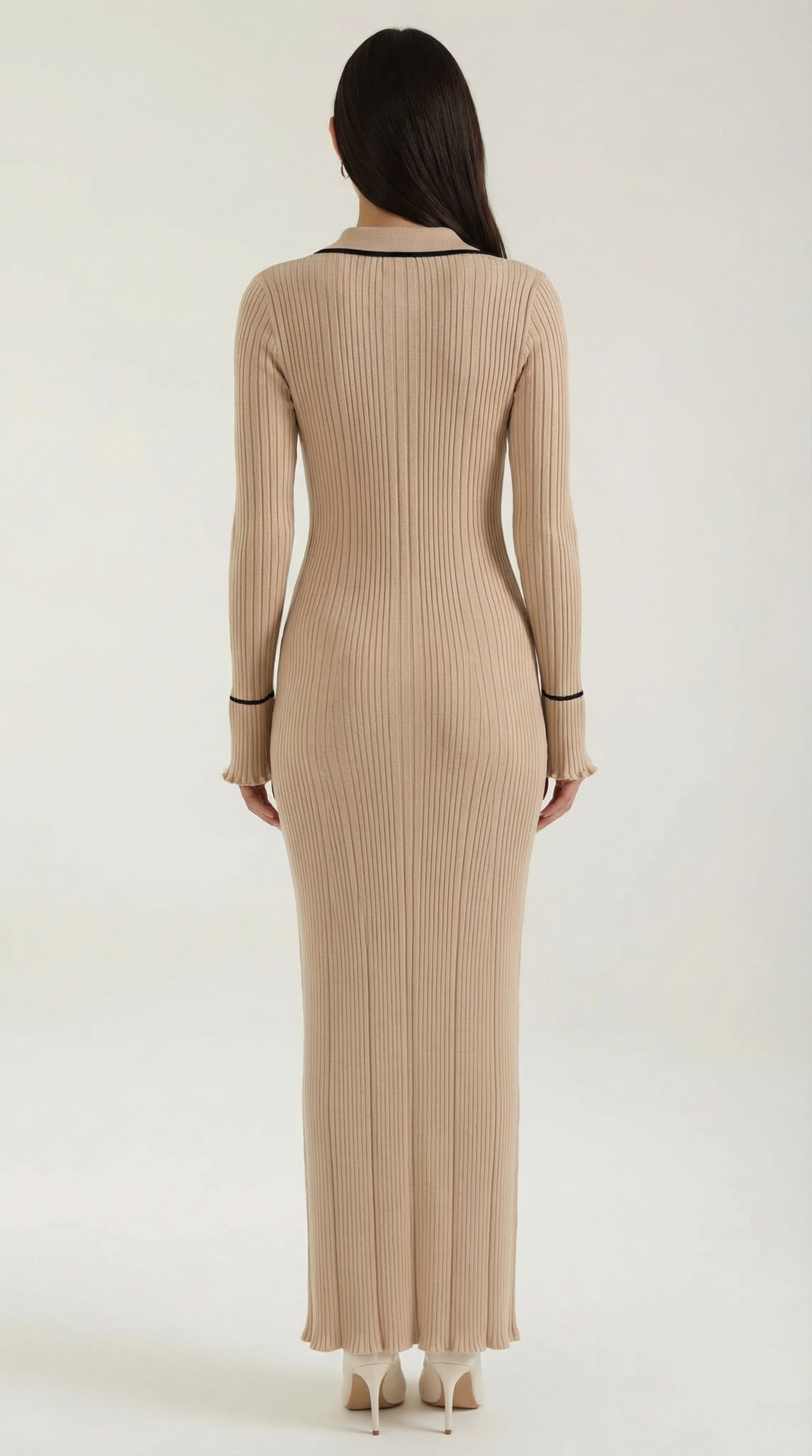 Josephine gestricktes Bodycon-Maxikleid