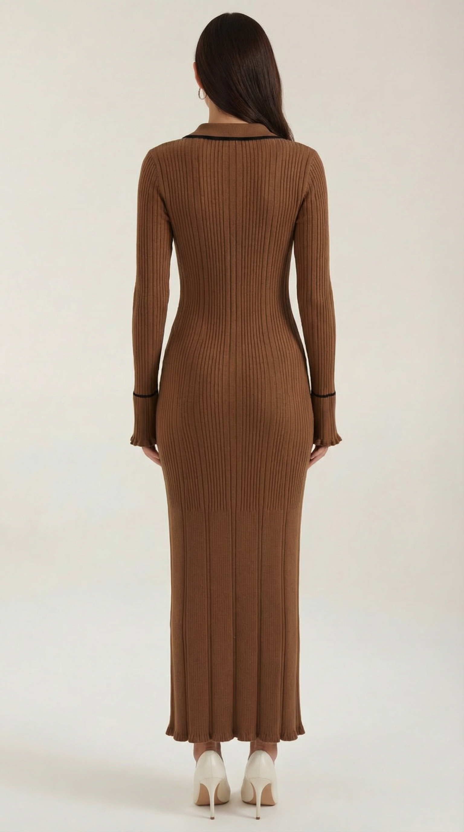 Josephine gestricktes Bodycon-Maxikleid