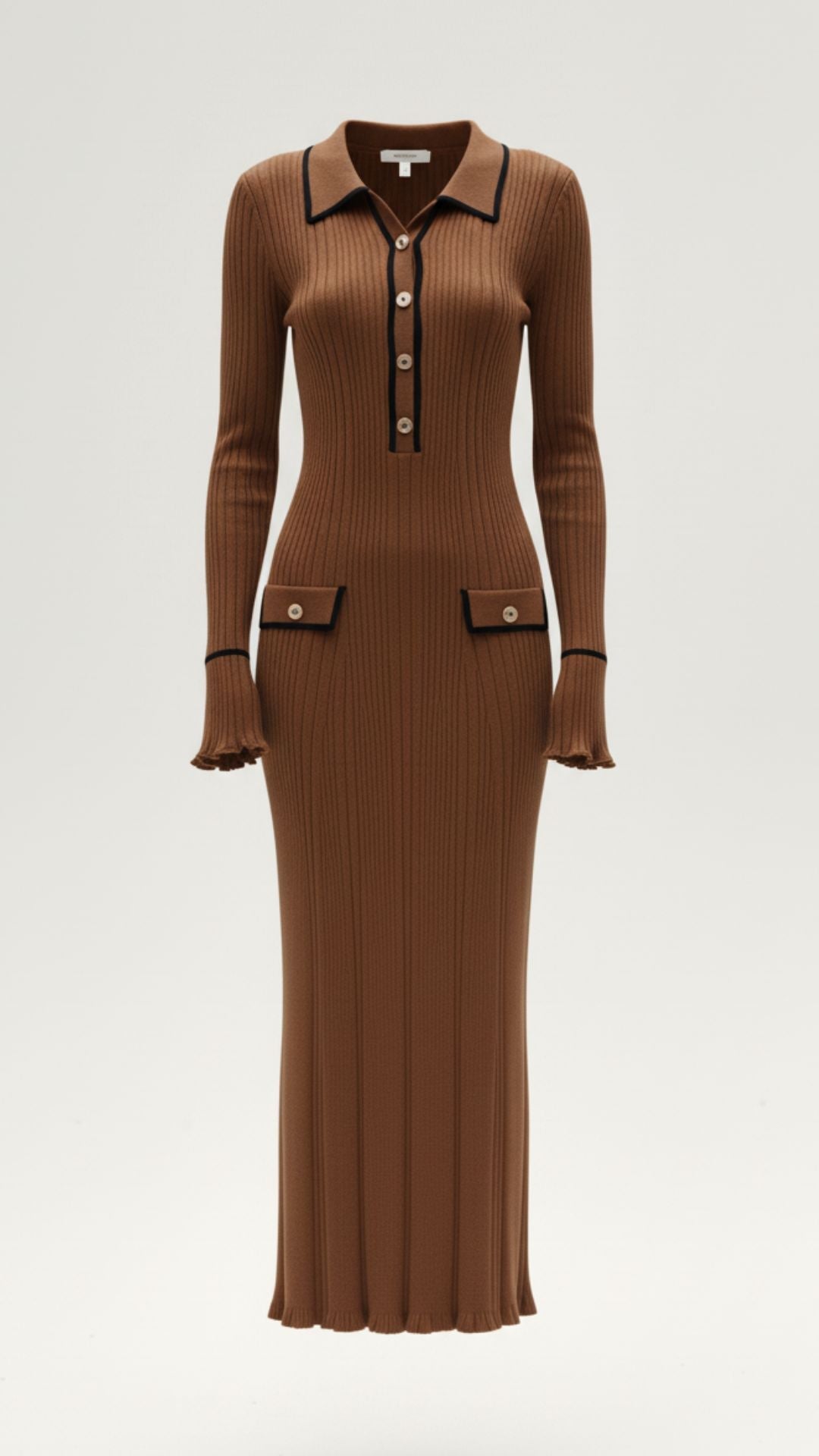 Josephine gestricktes Bodycon-Maxikleid