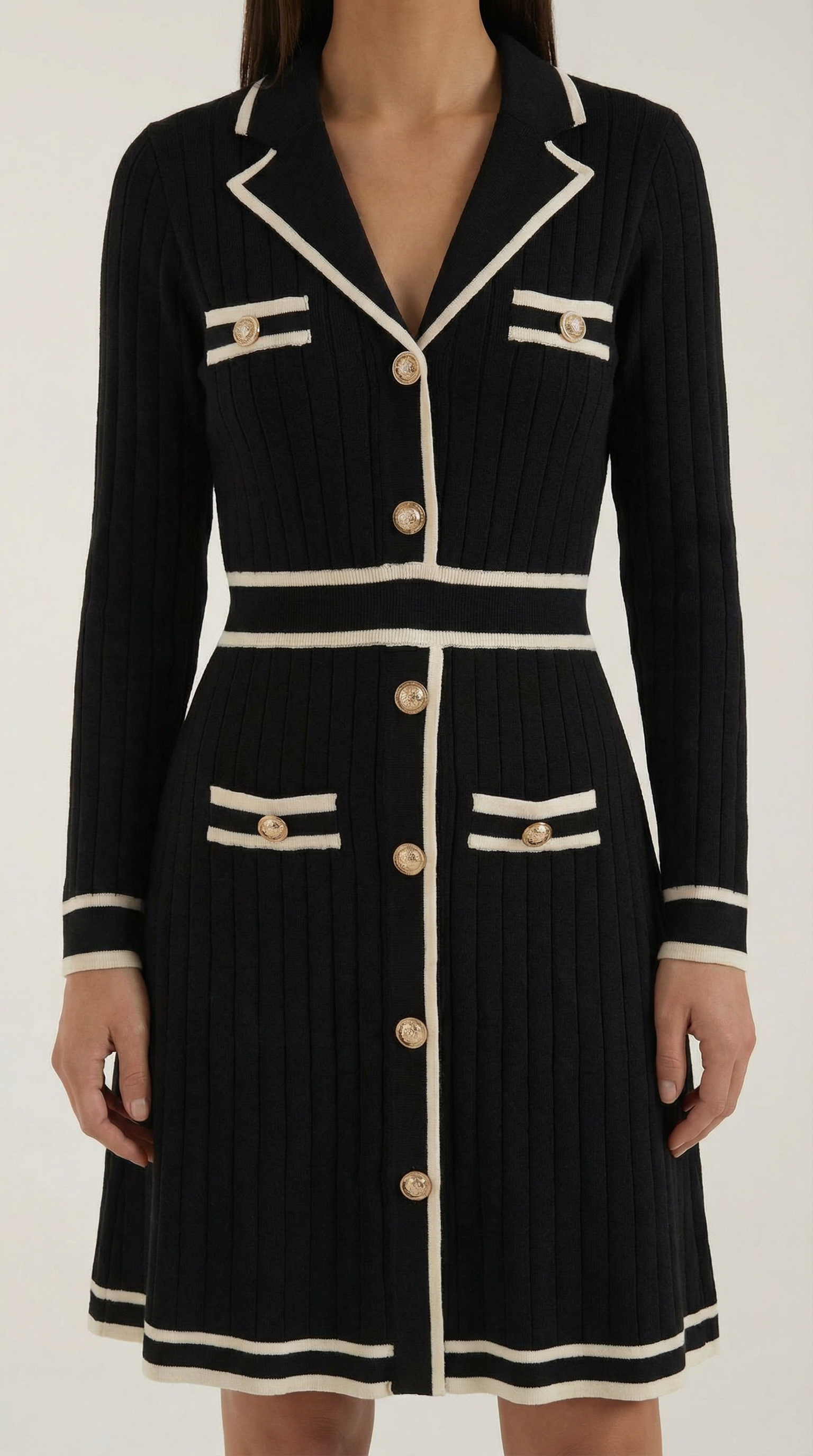 Tracy Mini-Kleid mit Kontrastbesatz