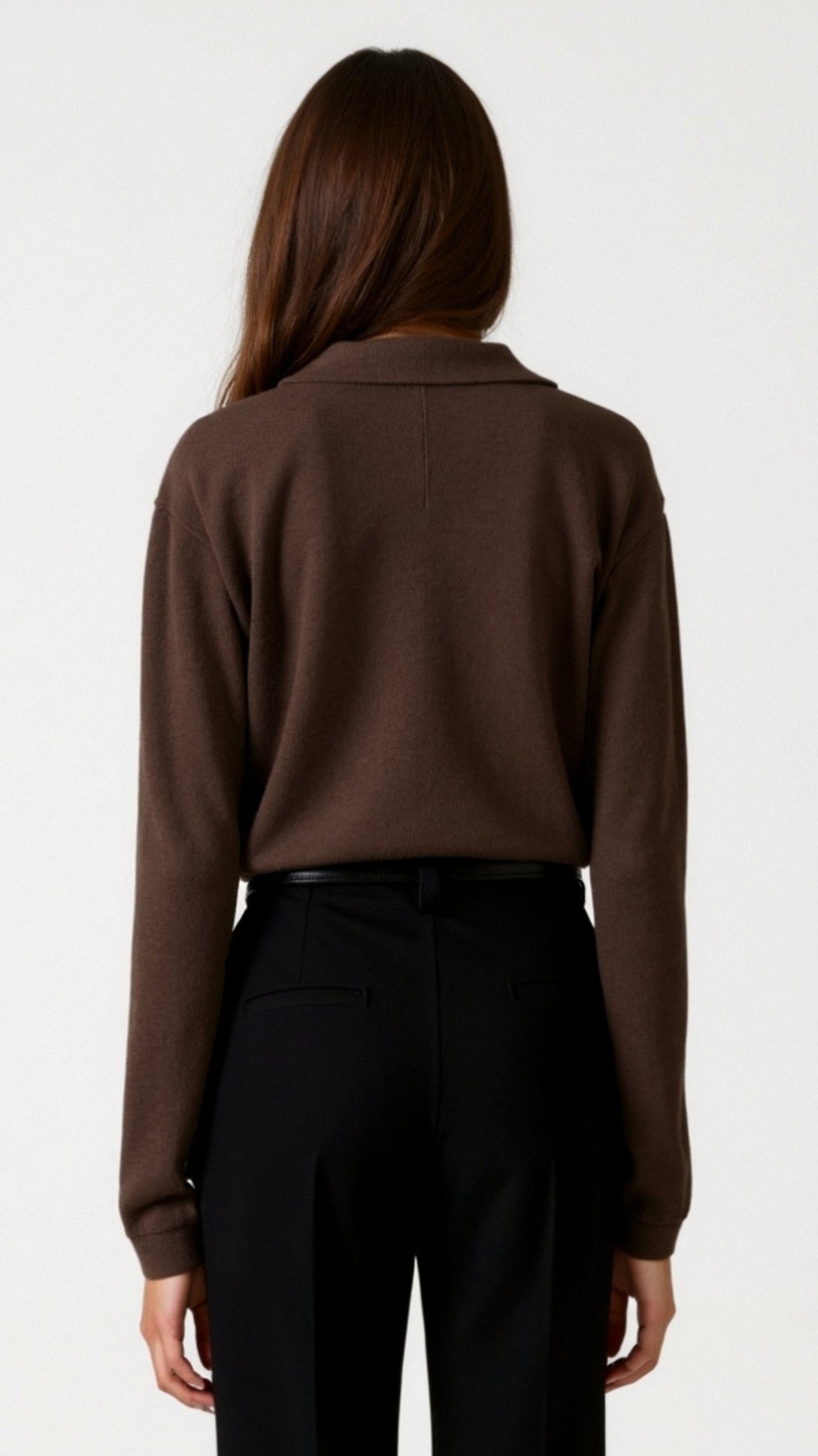 Margaret Freizeit-Polo-Pullover mit V-Ausschnitt