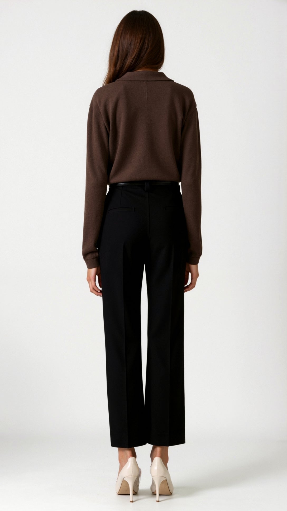 Margaret Freizeit-Polo-Pullover mit V-Ausschnitt