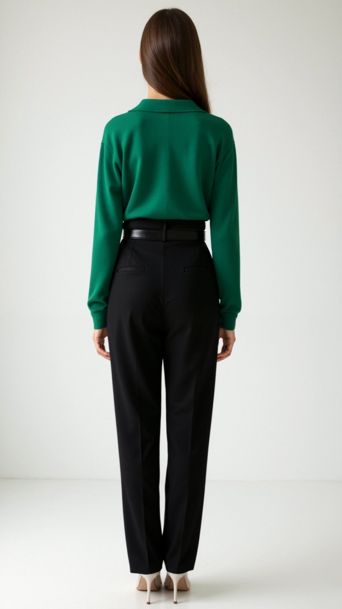 Margaret Freizeit-Polo-Pullover mit V-Ausschnitt