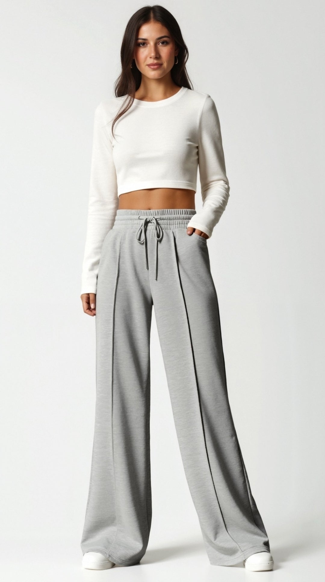 Virginia Sweatpants mit weitem Bein