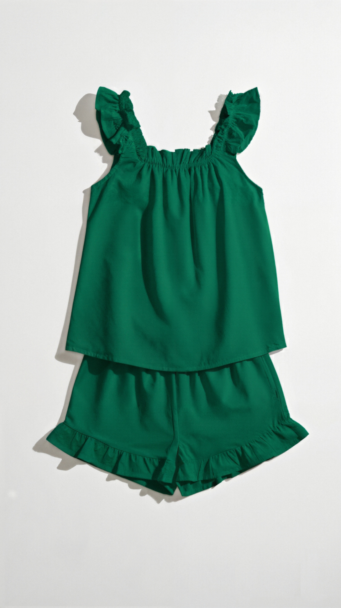 Helen Set aus gerüschter Baumwolle