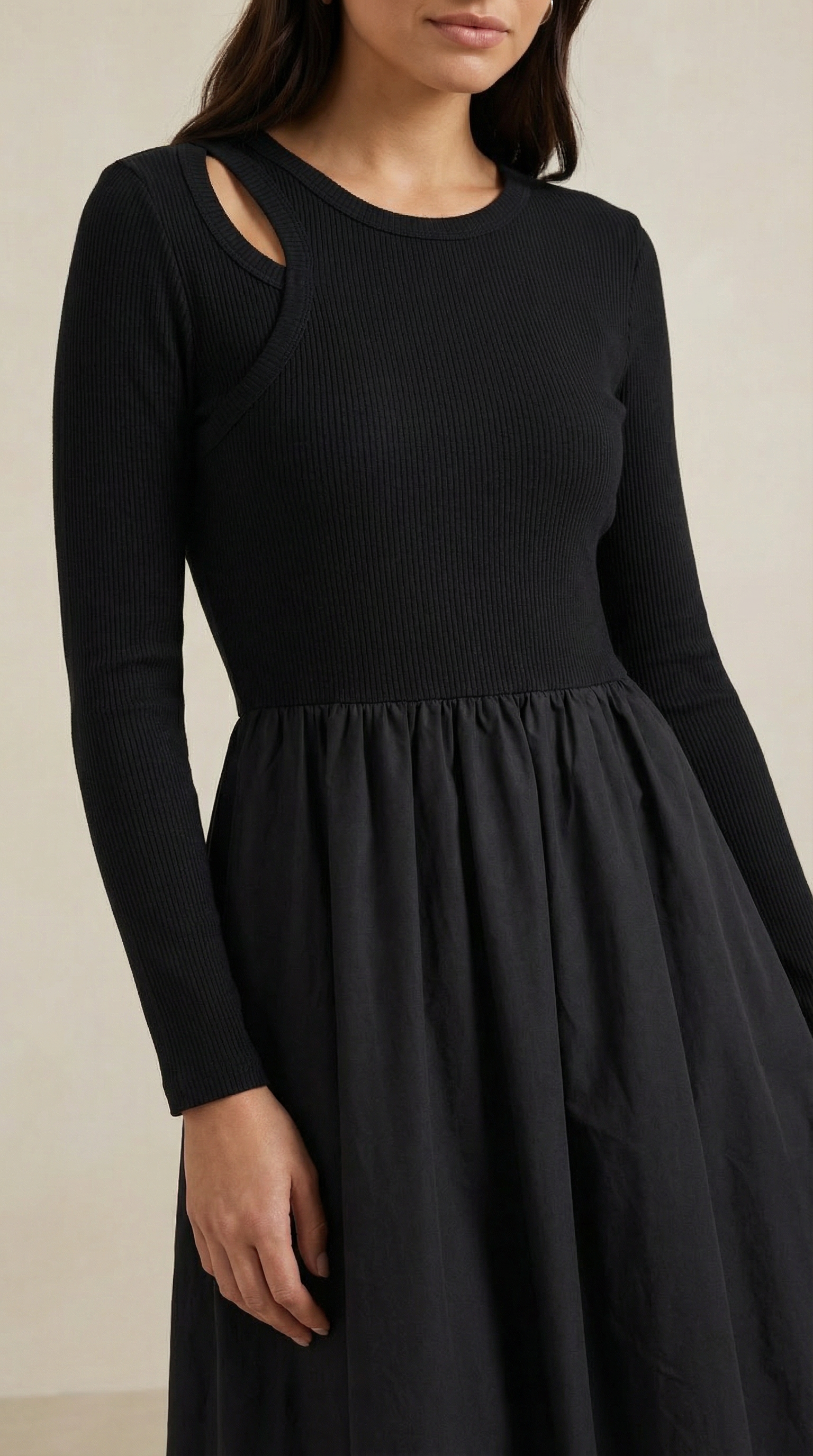 Melissa Langarm-Maxikleid