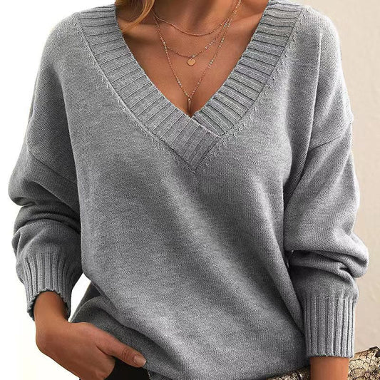 Lenora Pullover mit V-Ausschnitt