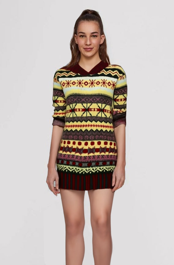 Thilda Strickkleid mit Norwegermuster