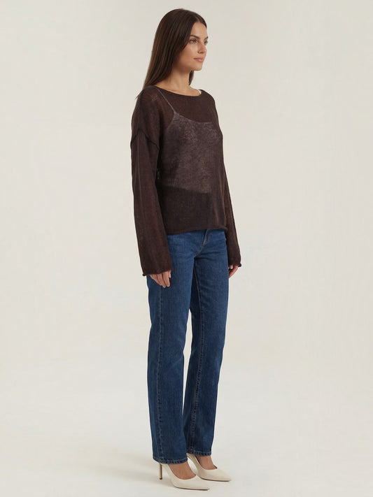 Pam Damen Pullover | Mohair-Mix, Offene Maschenstruktur, Oversized - 2