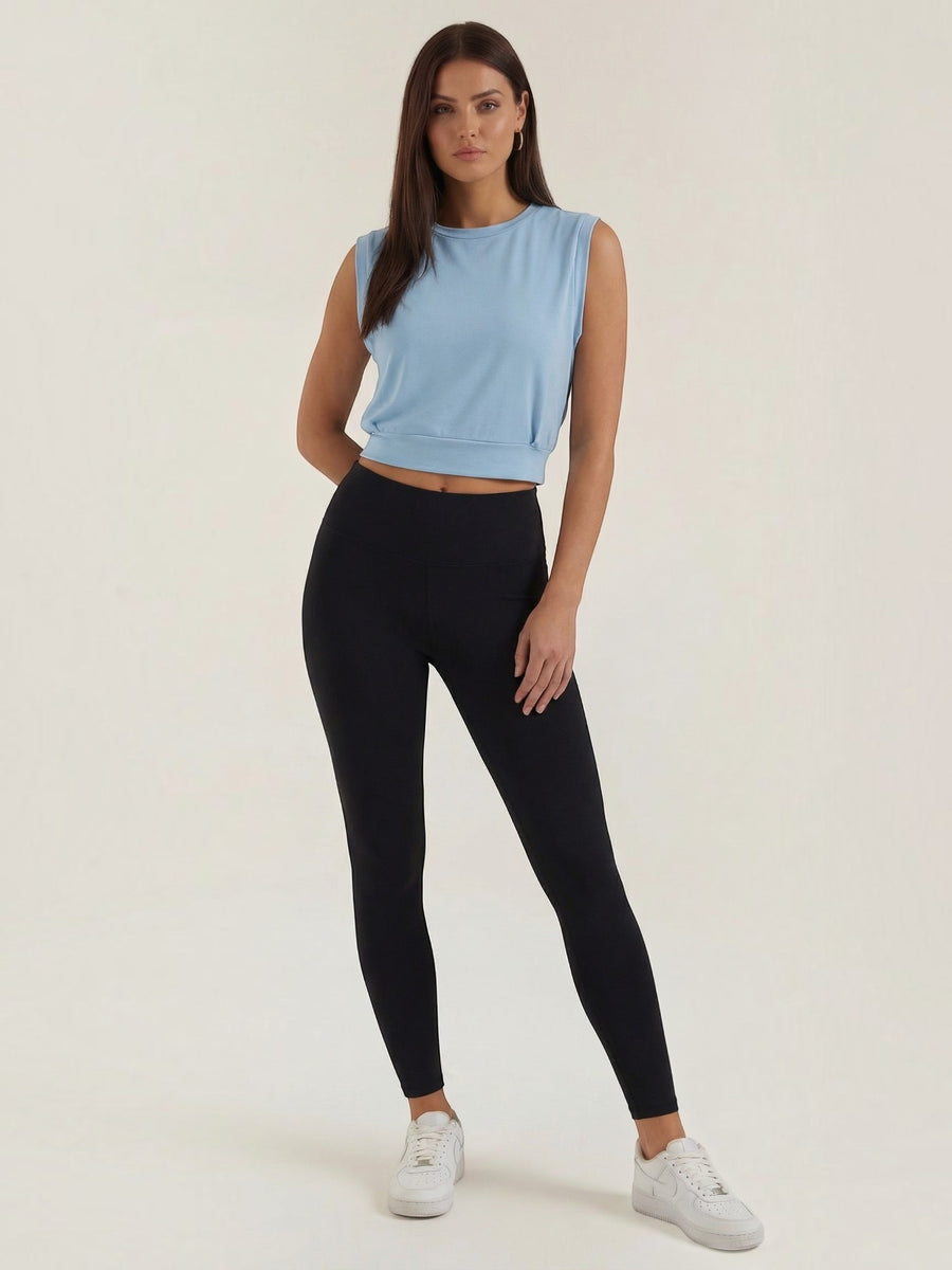 Faye Damen Crop Trägertop | Weicher Baumwollmix, Ärmellos, Sportlich - 14