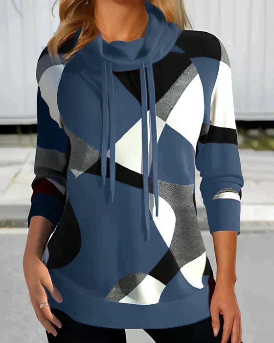 Athena Hoodie mit geometrischem Muster