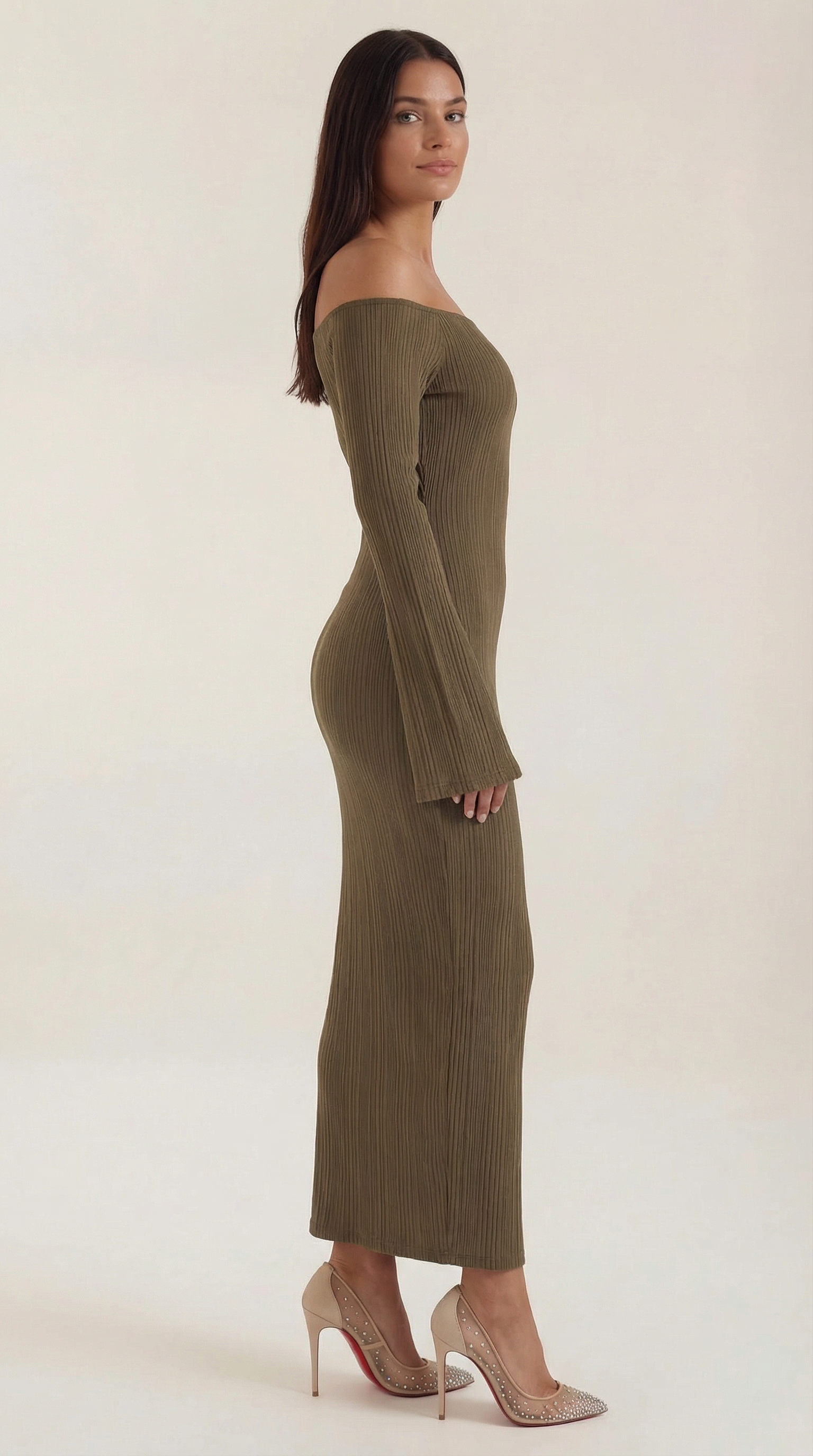 Quinlan Maxi-Off-Shoulder-Bodycon-Kleid