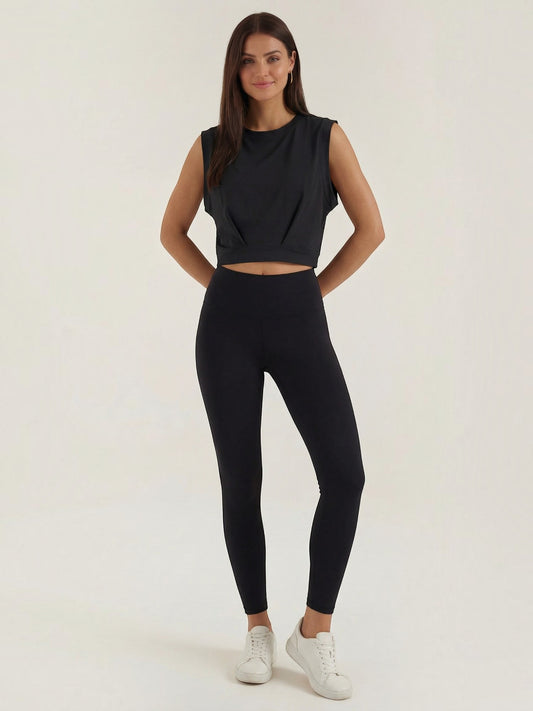 Faye Damen Crop Trägertop | Weicher Baumwollmix, Ärmellos, Sportlich - 2