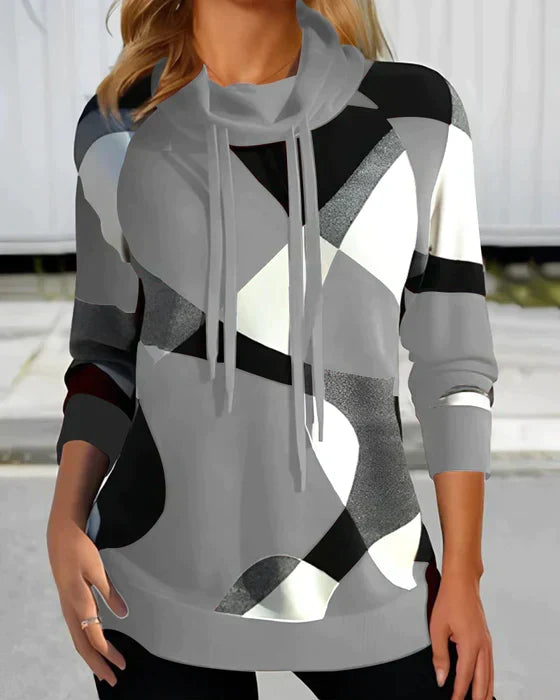 Athena Hoodie mit geometrischem Muster
