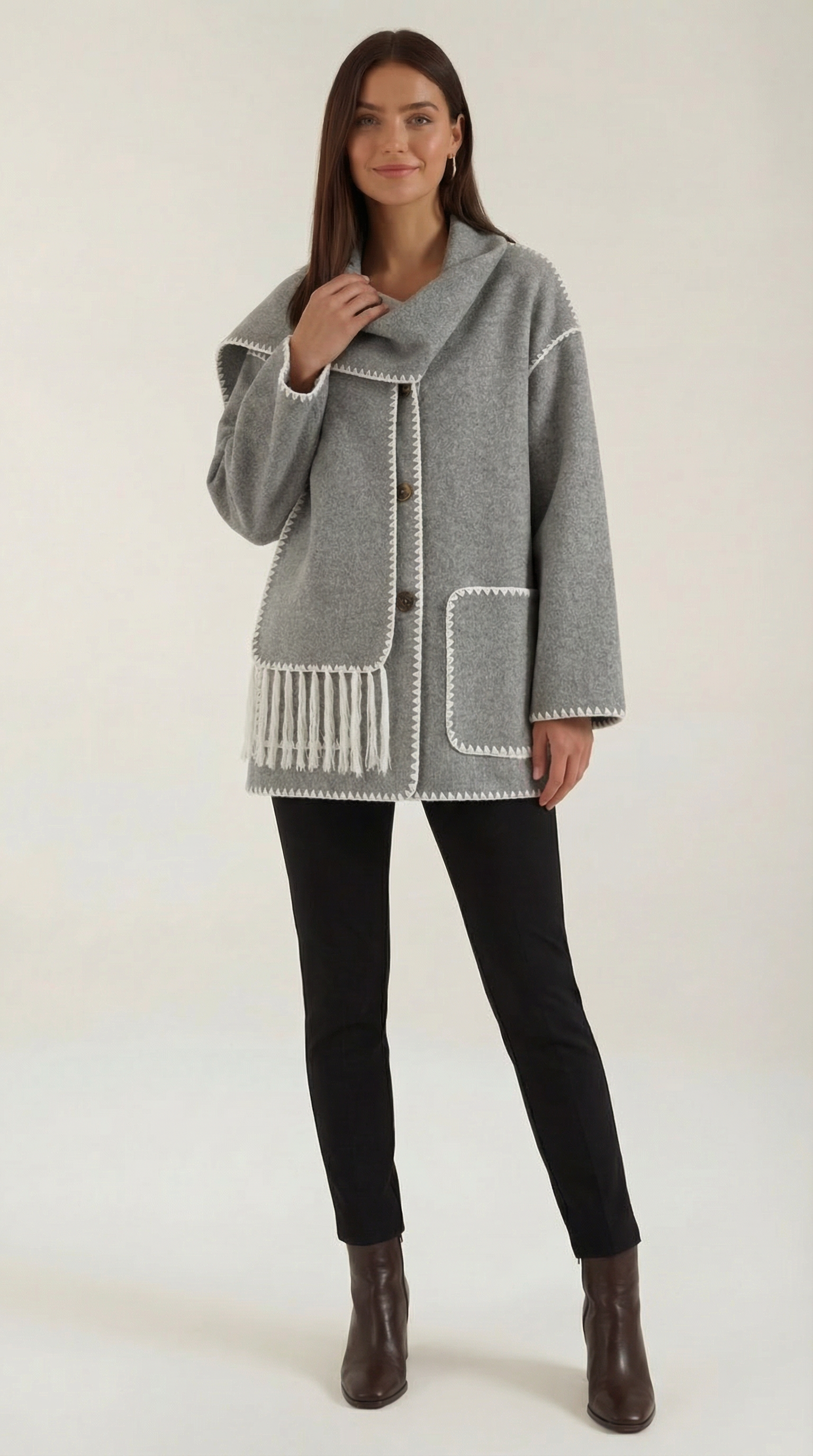 Catherine Kontrastbesetzte Schaljacke