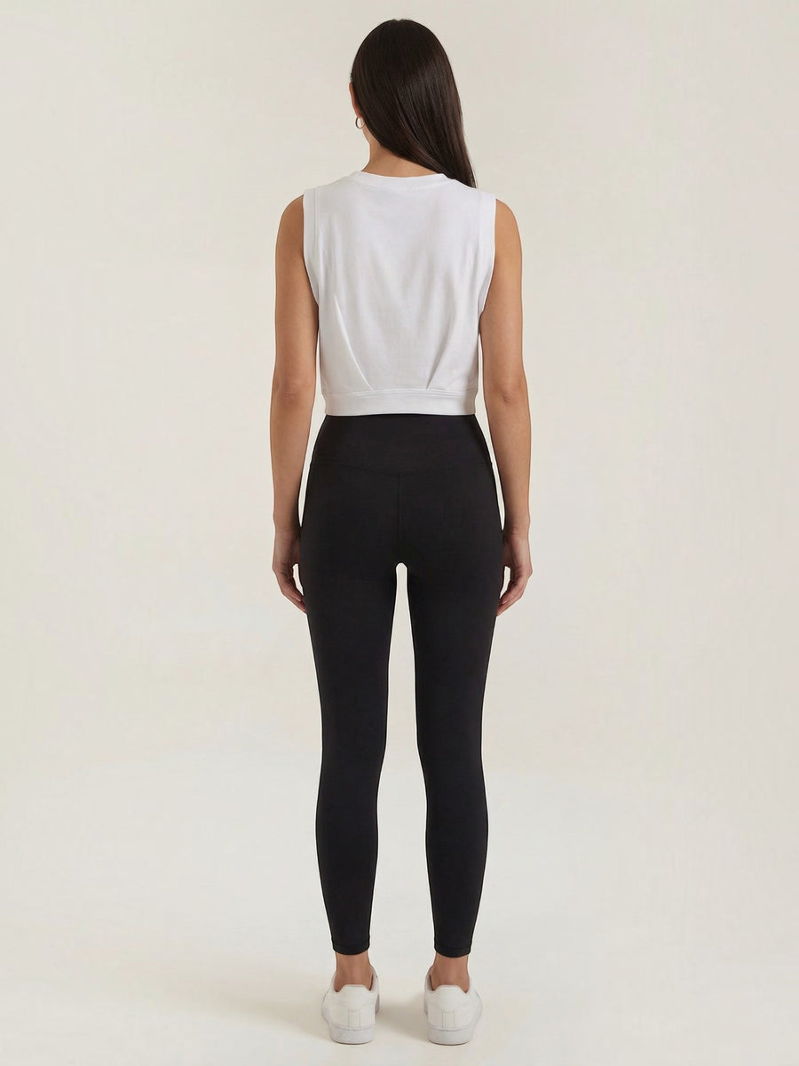 Faye Damen Crop Trägertop | Weicher Baumwollmix, Ärmellos, Sportlich - 30