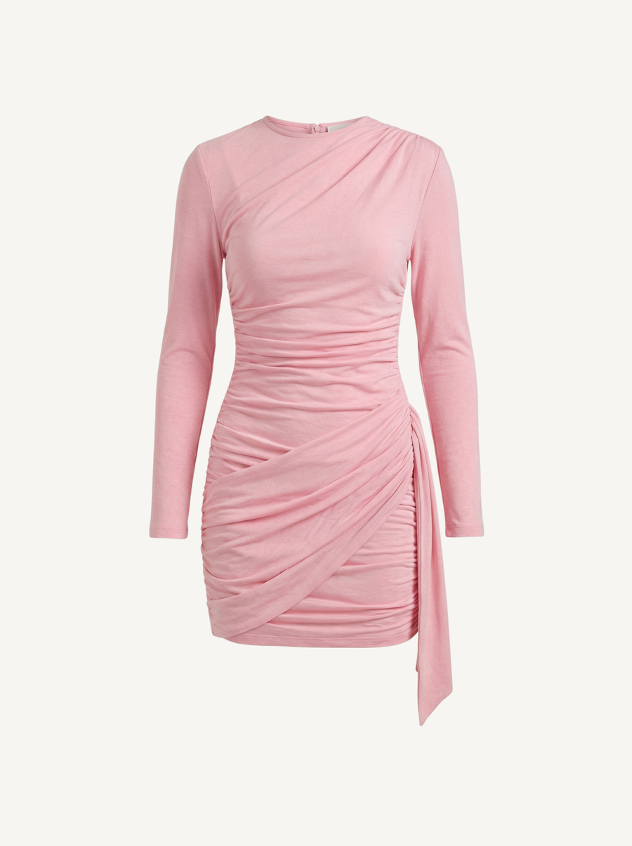 Devon Minikleid Langarm mit Drapierung