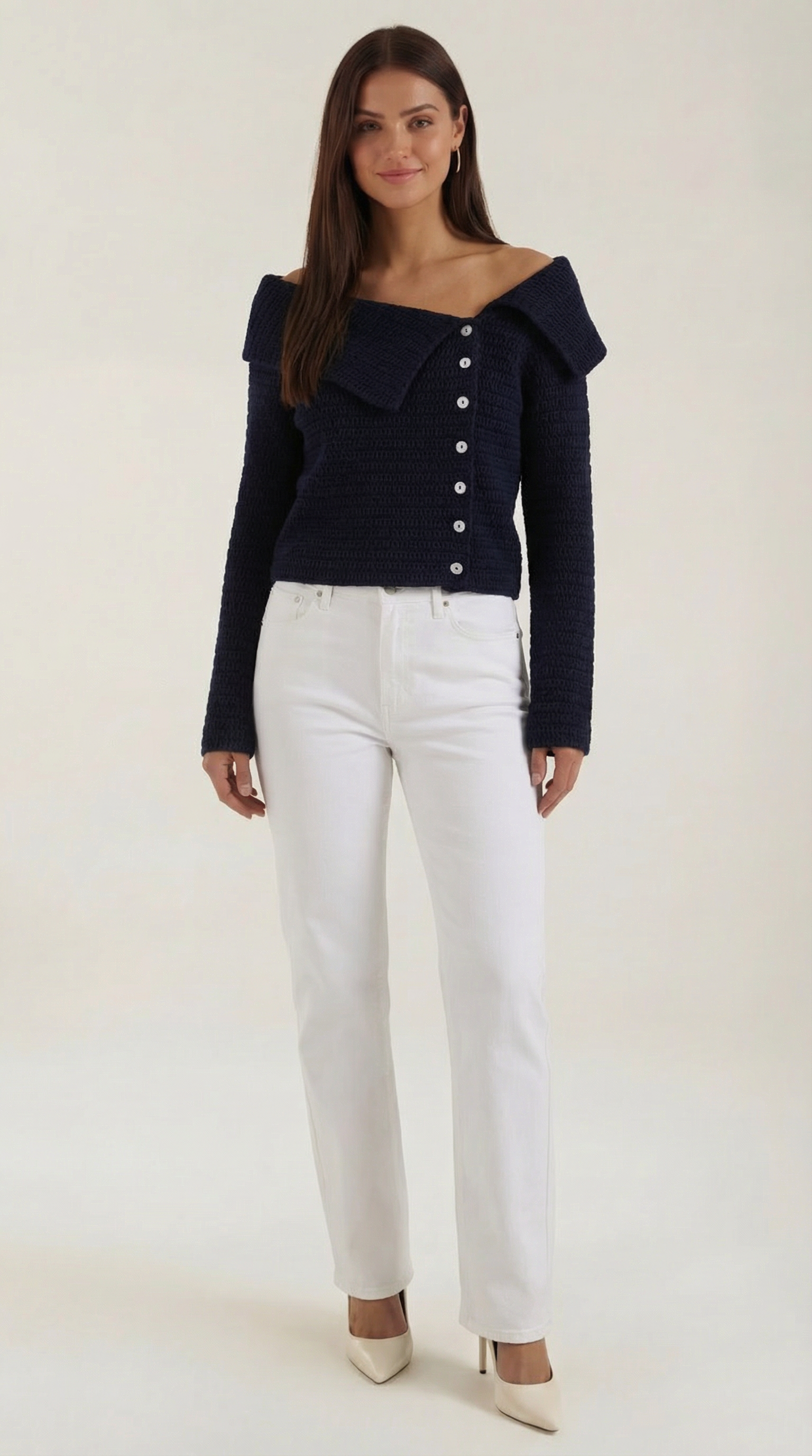 Sarah Asymmetrisches Strickoberteil