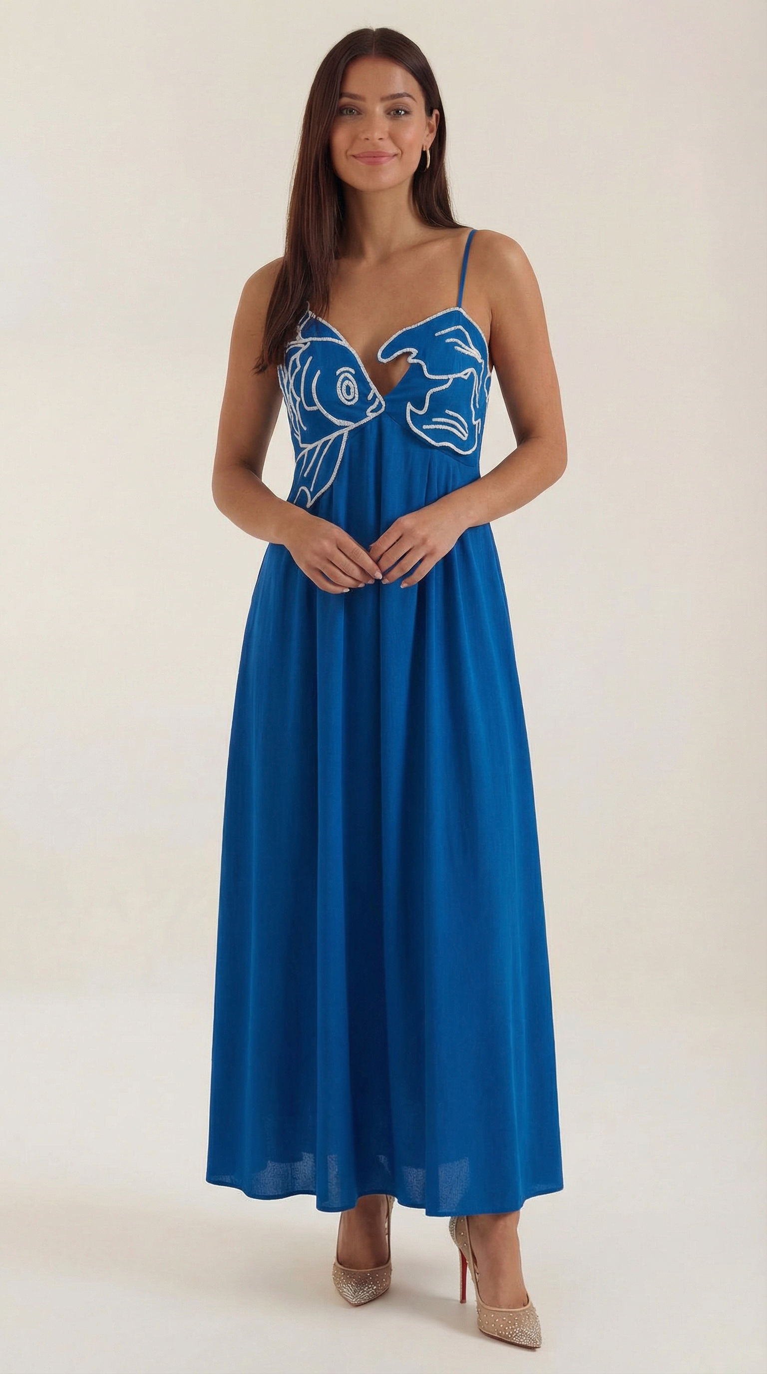 Deborah besticktes Maxikleid