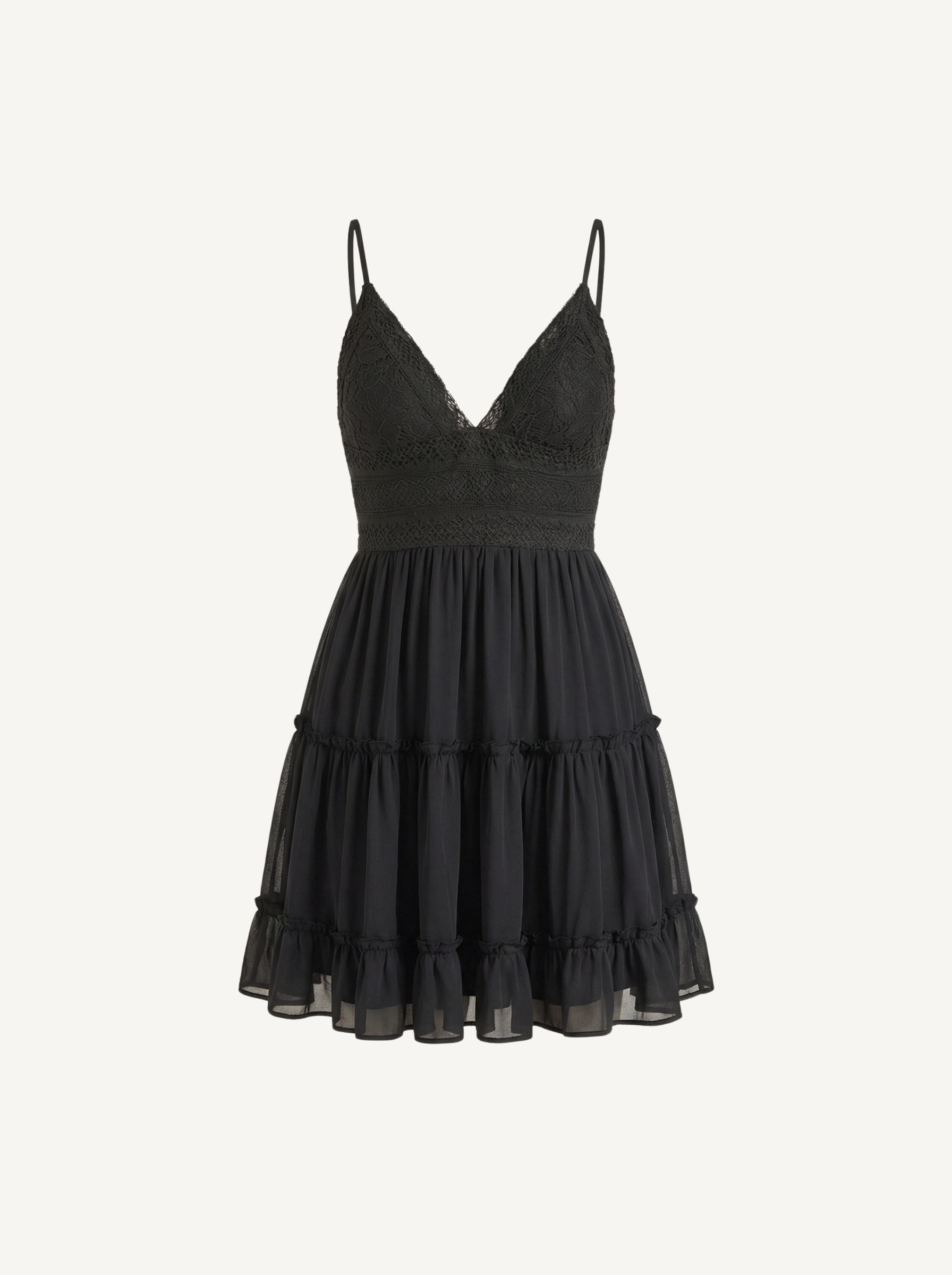 Christy Mini-Sommerkleid mit Spitze und Stufenrock