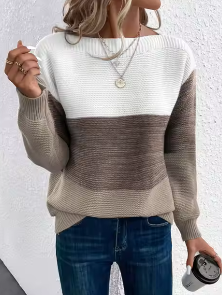 Caterina Pullover mit Blockstreifen