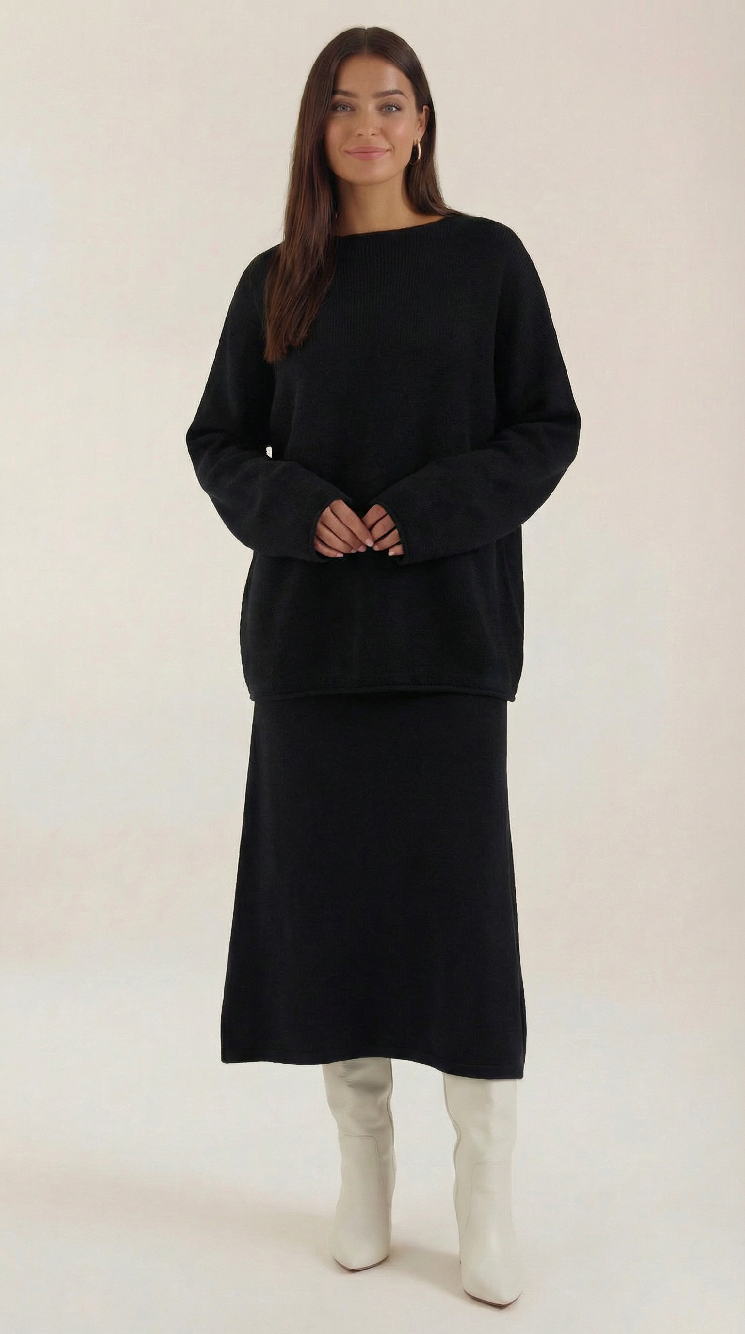 Amy Strickoberteil und Rock im Set