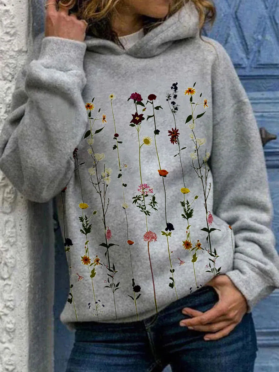 Leonor Hoodie mit Blumenmuster