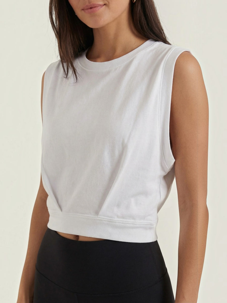Faye Damen Crop Trägertop | Weicher Baumwollmix, Ärmellos, Sportlich - 28