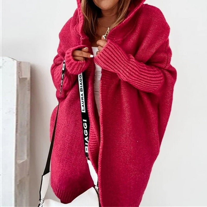 Yara Strickjacke mit Kapuze