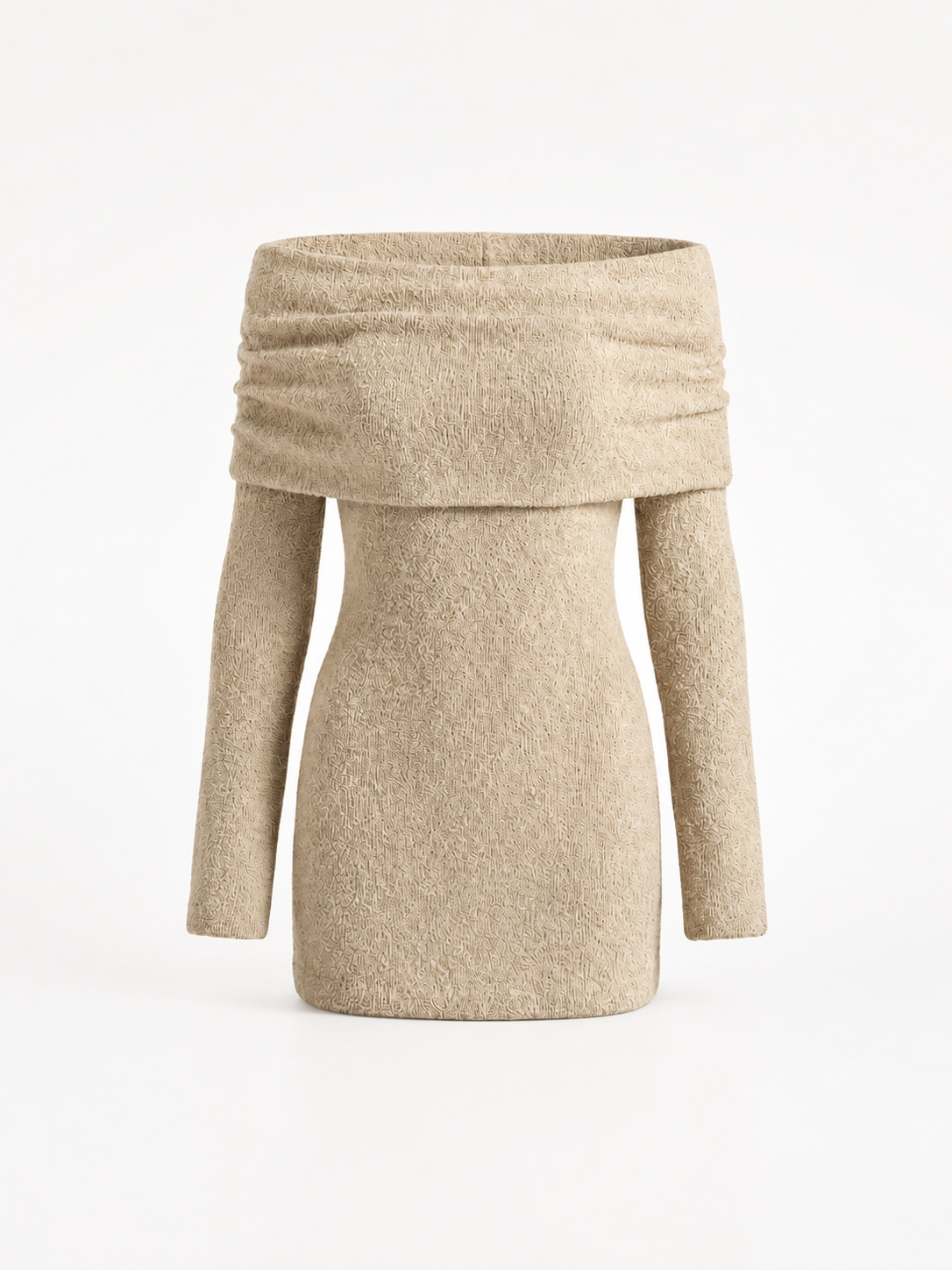 Rochelle Strickkleid Schulterfrei mit Langarm