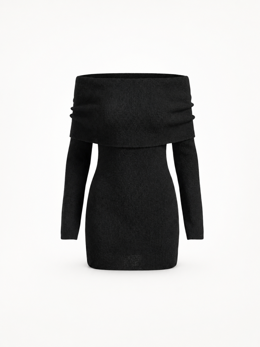 Rochelle Strickkleid Schulterfrei mit Langarm