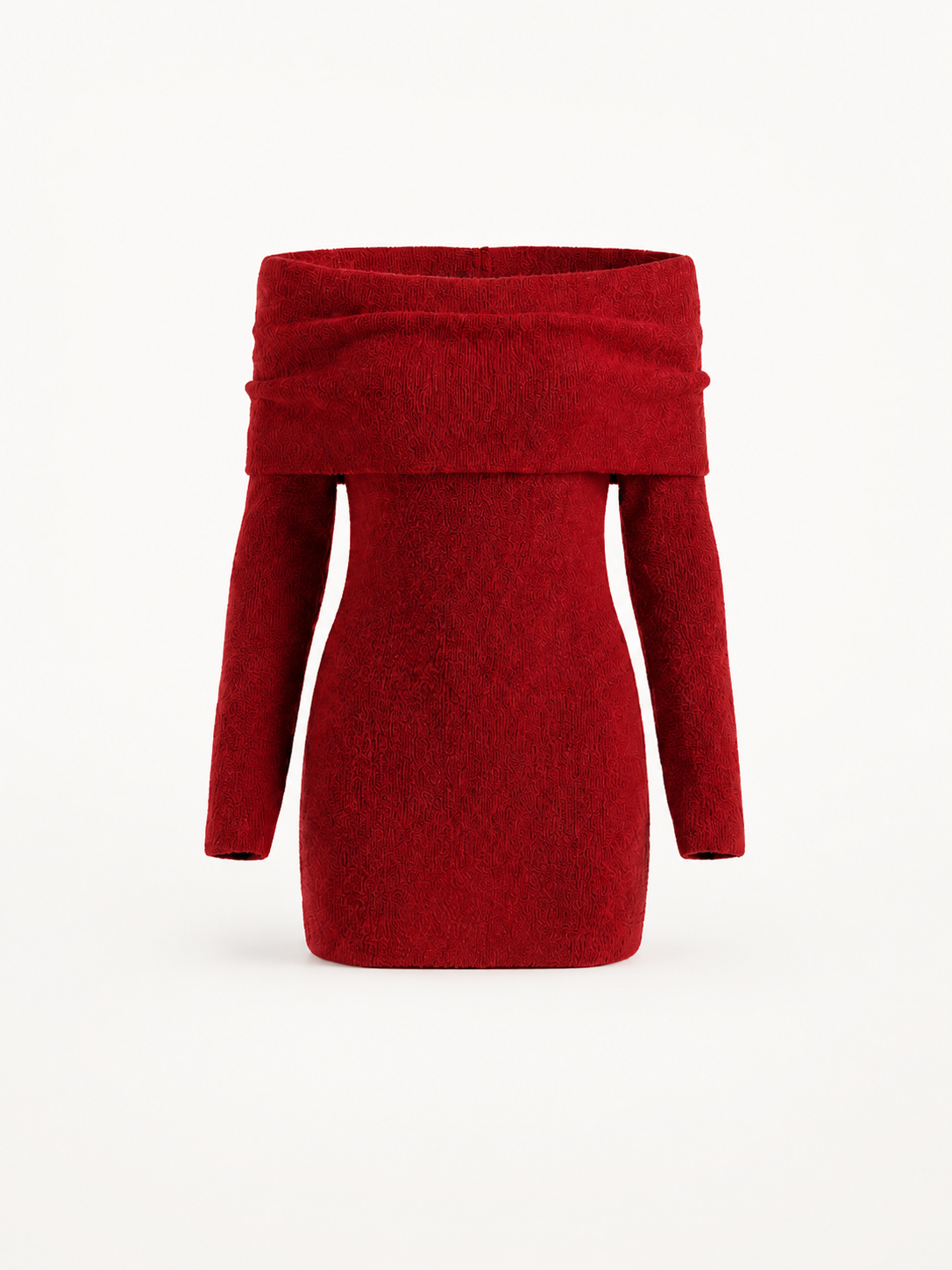 Rochelle Strickkleid Schulterfrei mit Langarm
