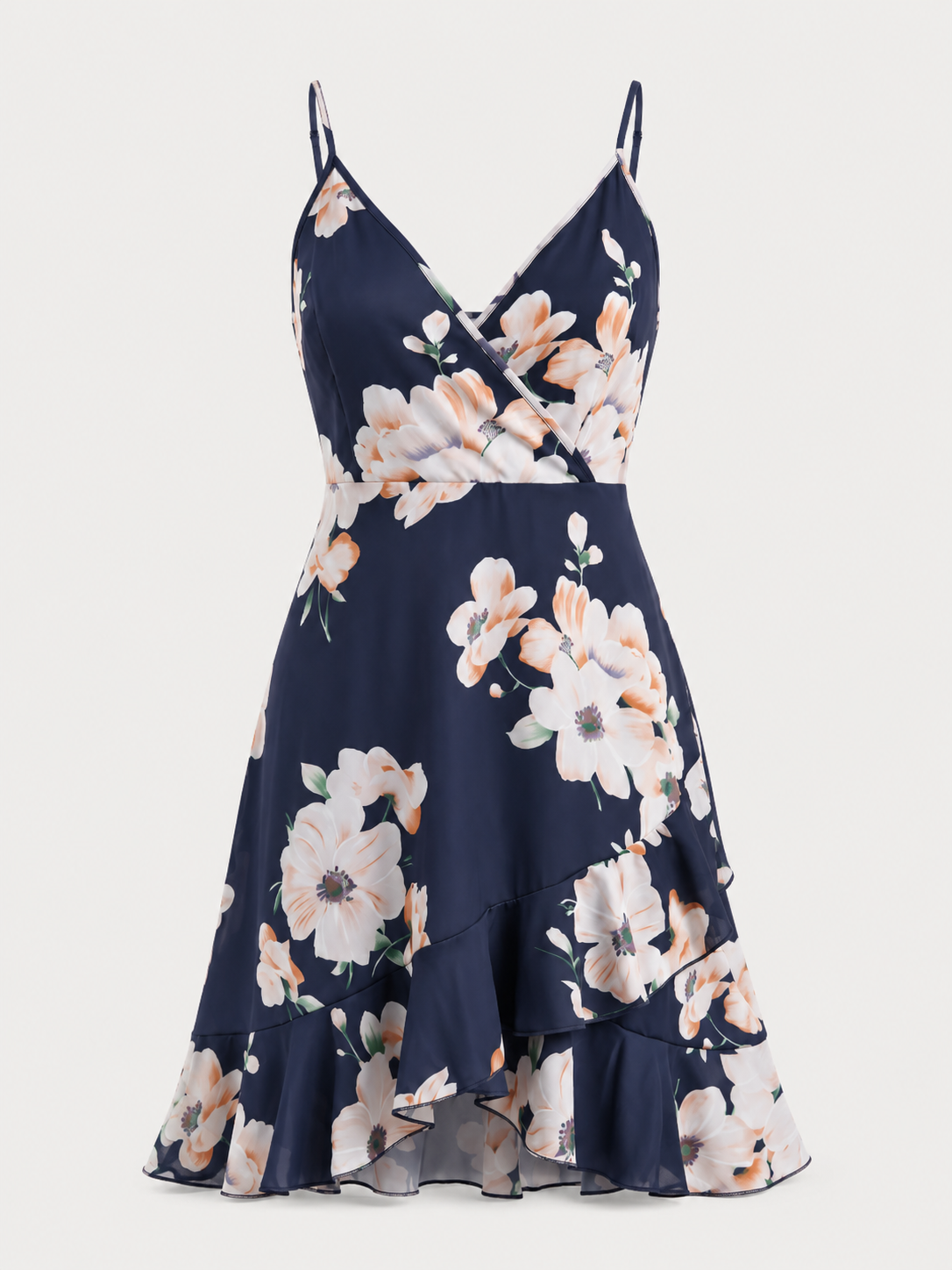 Willow Minikleid mit Wickeloptik und Volantsaum