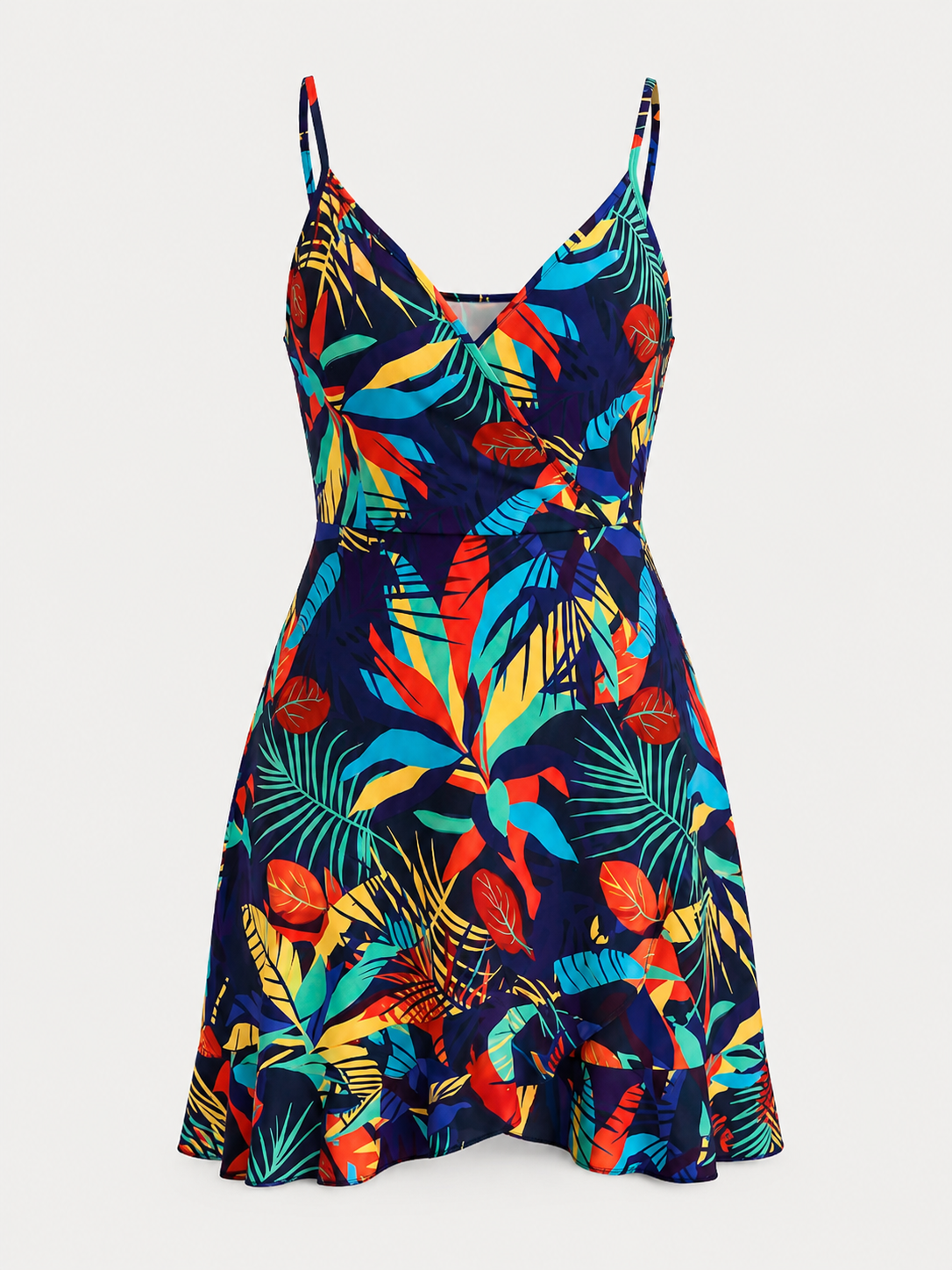 Willow Minikleid mit Wickeloptik und Volantsaum