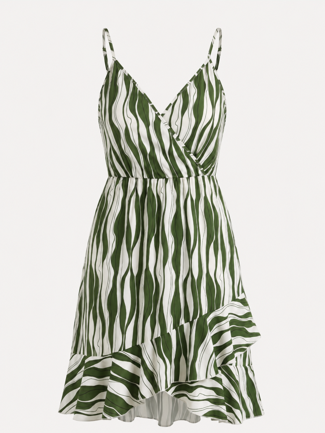 Willow Minikleid mit Wickeloptik und Volantsaum