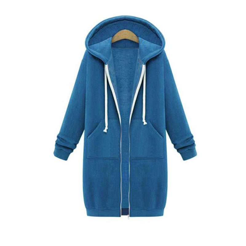 Gesa lange Sweatjacke