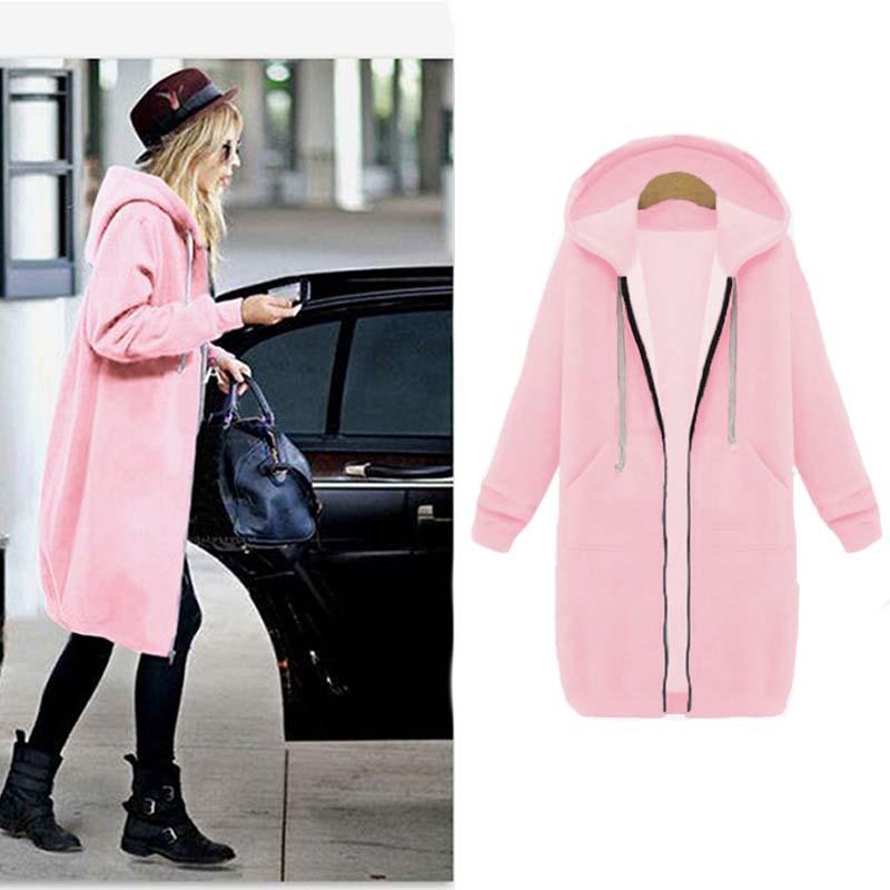 Gesa lange Sweatjacke