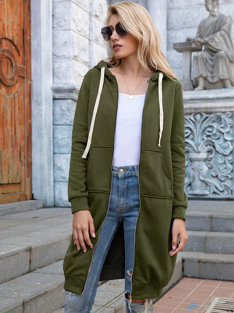 Gesa lange Sweatjacke