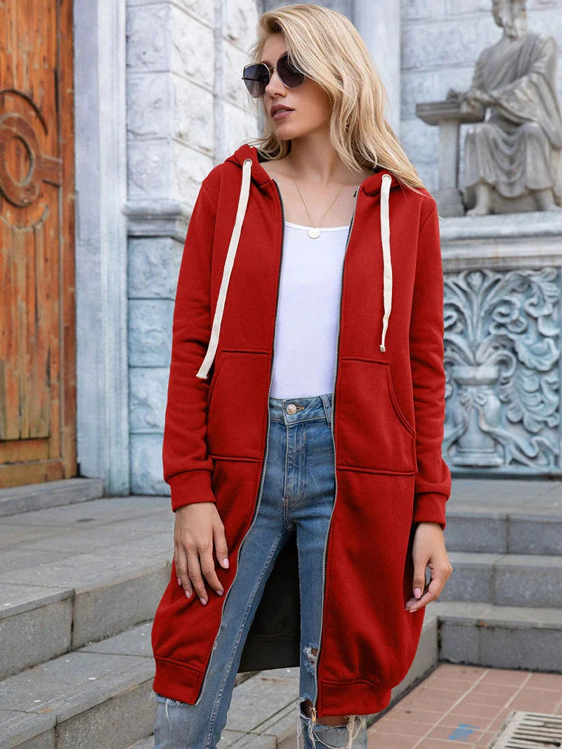 Gesa lange Sweatjacke