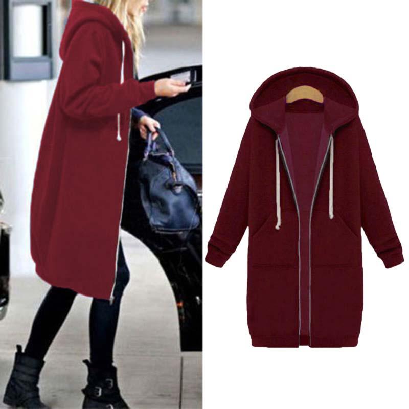 Gesa lange Sweatjacke