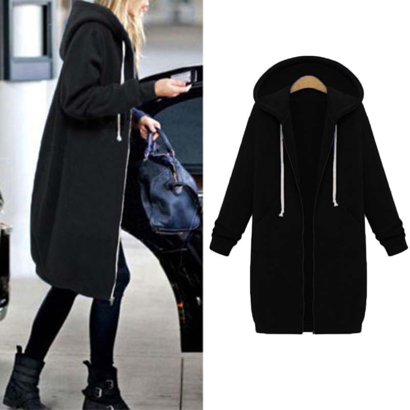 Gesa lange Sweatjacke