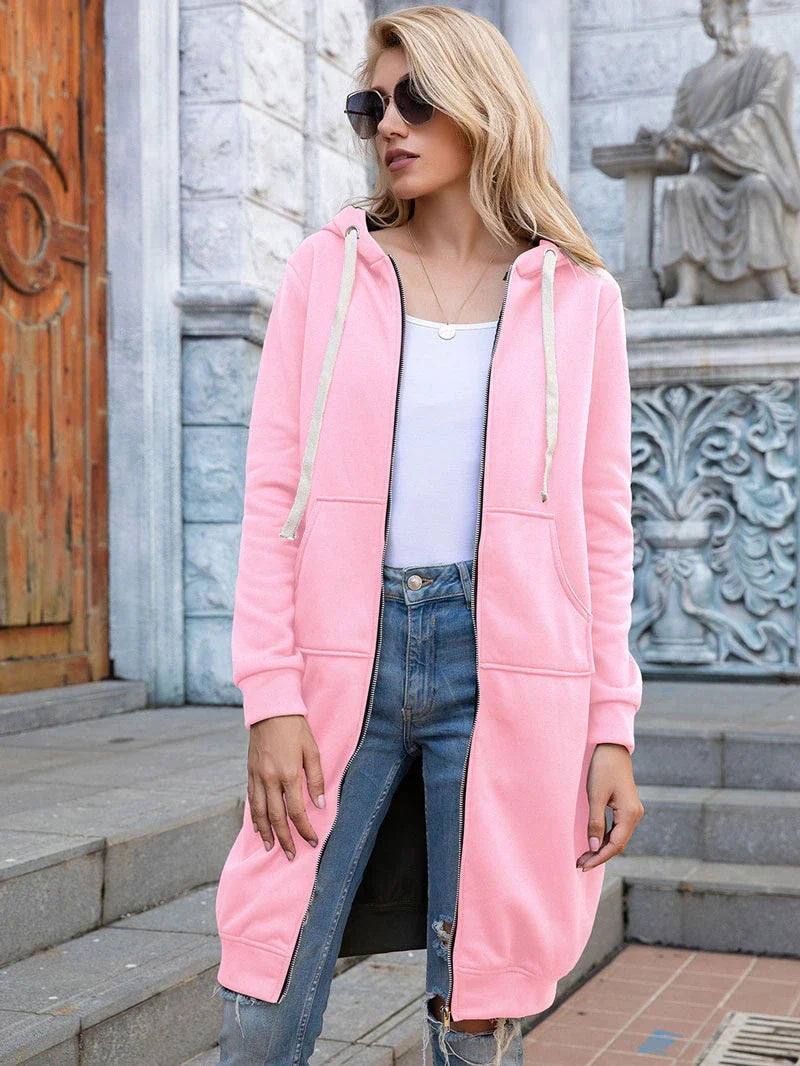 Gesa lange Sweatjacke