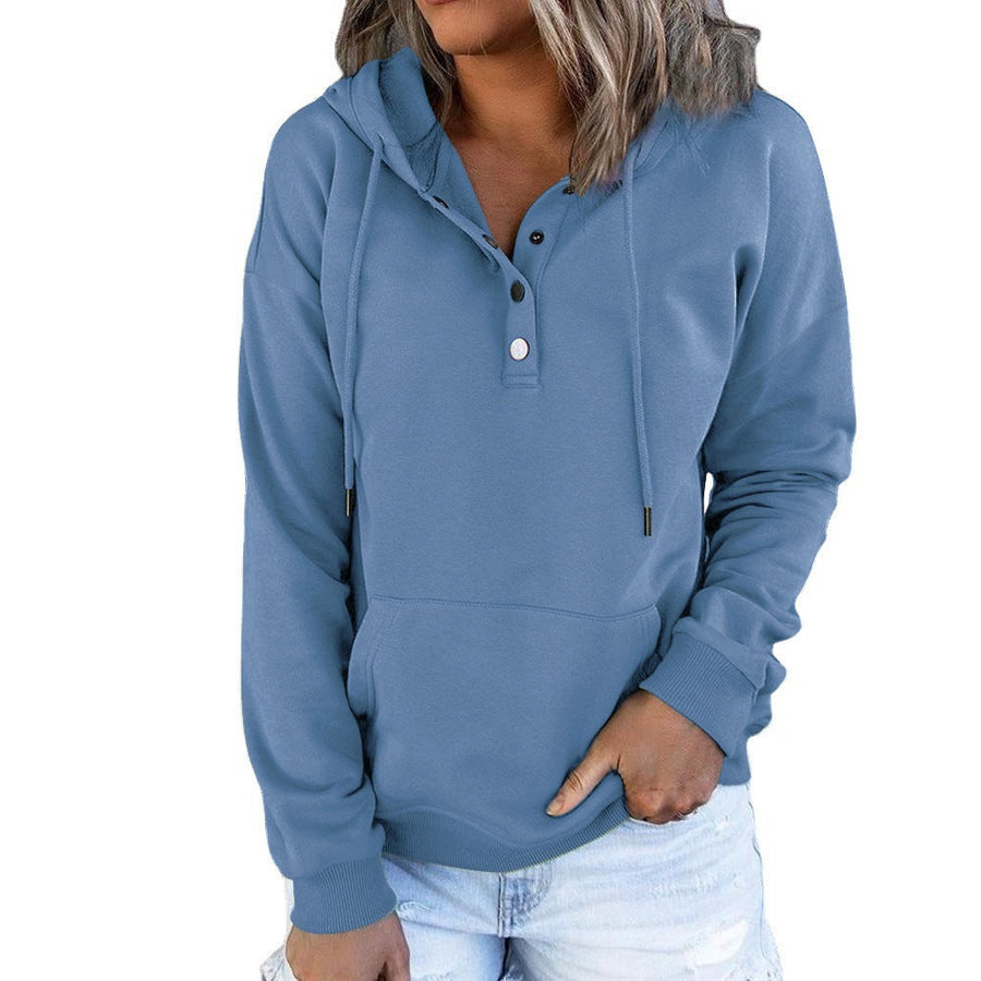 Gisela Hoodie mit Knopfleiste
