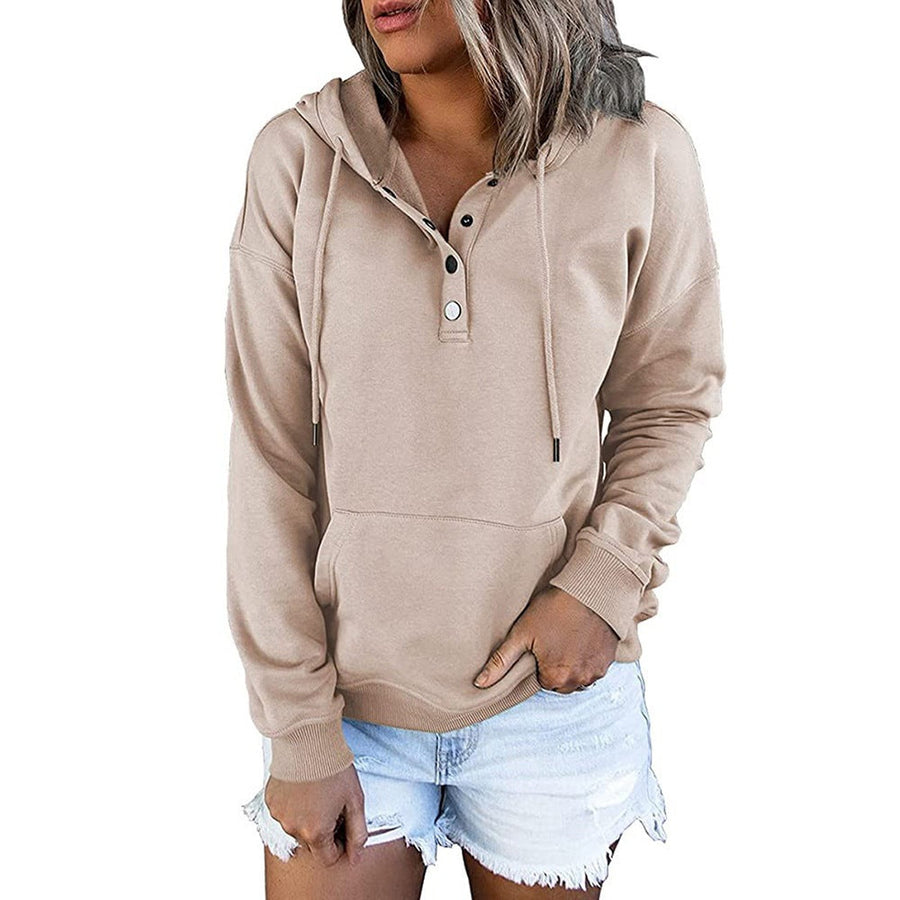 Gisela Hoodie mit Knopfleiste
