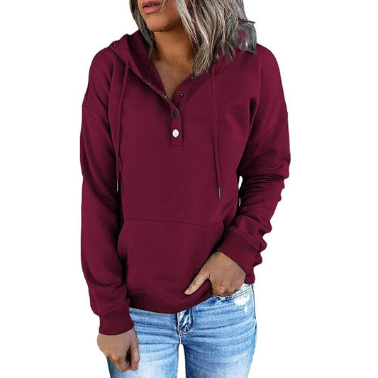Gisela Hoodie mit Knopfleiste
