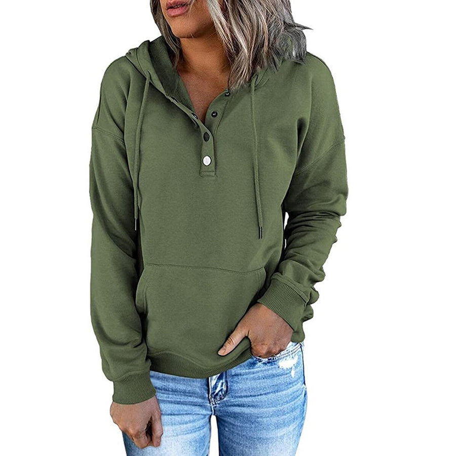 Gisela Hoodie mit Knopfleiste