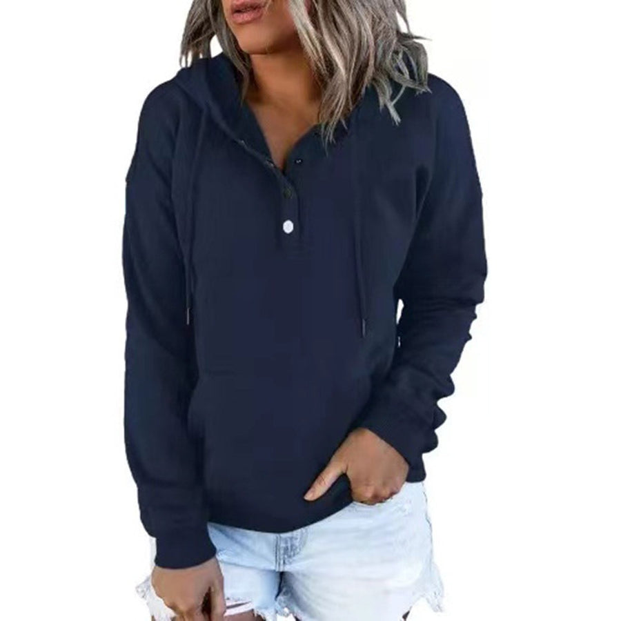 Gisela Hoodie mit Knopfleiste
